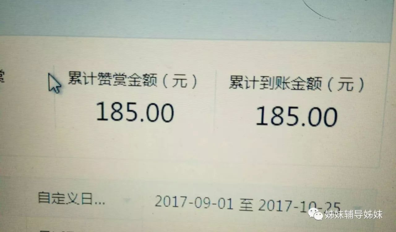 赞赏收支公布